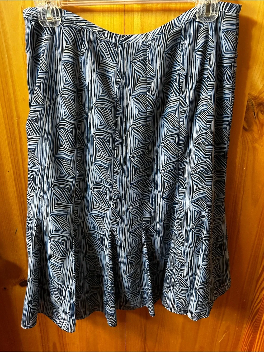 Blue Geometric A-Line Women's Skirt